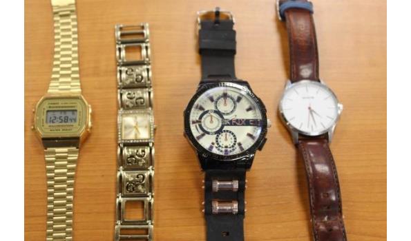 8 diverse horloges w.o. CASIO, BURTON enz